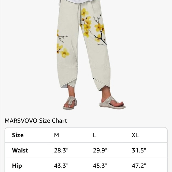 Floral Print Women's Pants - Picture 3 of 3
